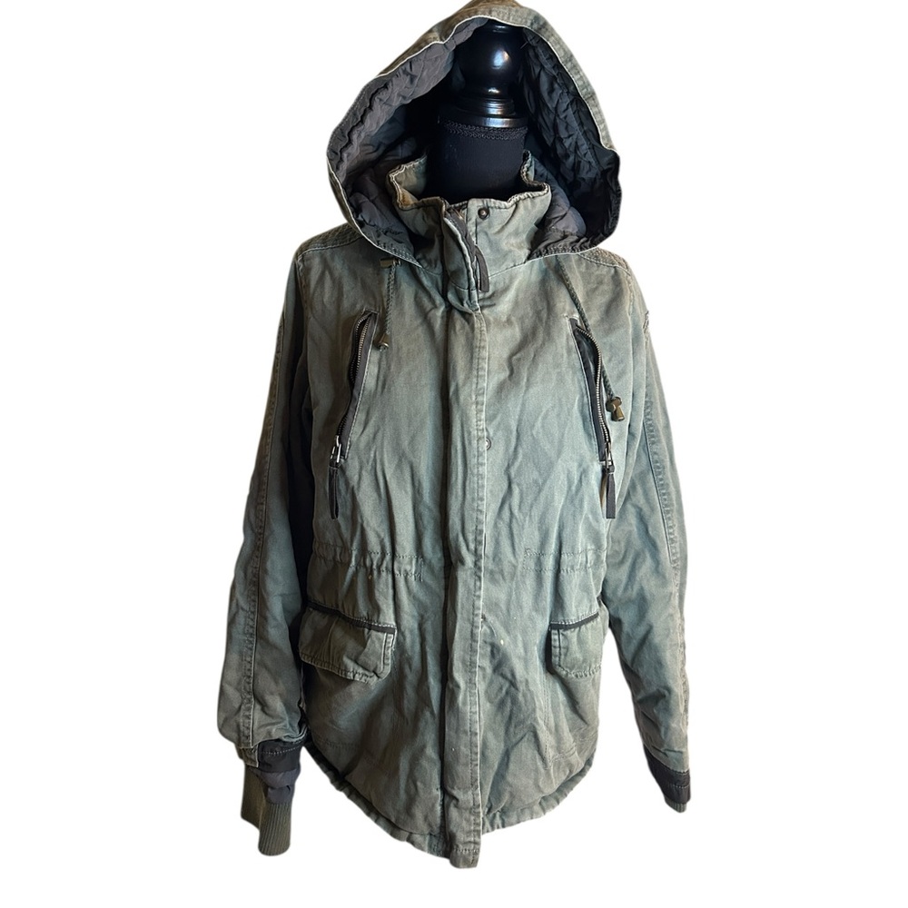 Comfy Adventure Utility Hiking Outdoor EarthTone Whimsical Rustic Hooded Coat XL